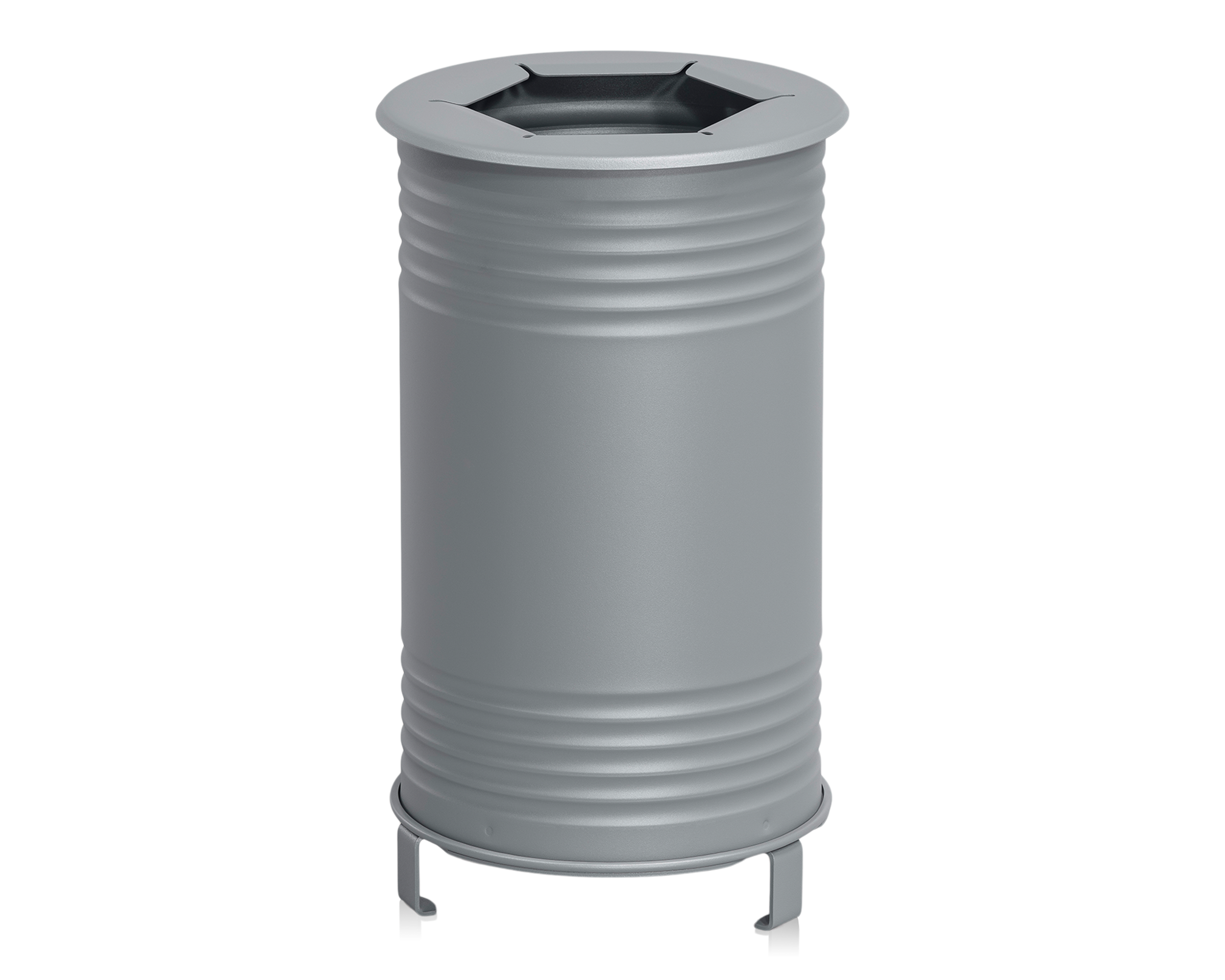 Waste Bin Tin, Combustible, Grey