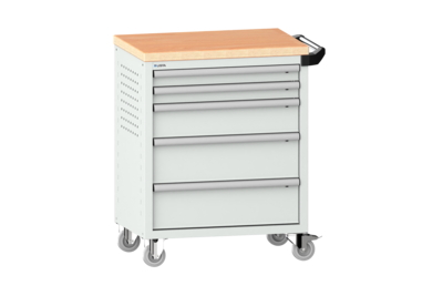 Verktygsvagn LISTA 36x27 5 lådor Multiplex