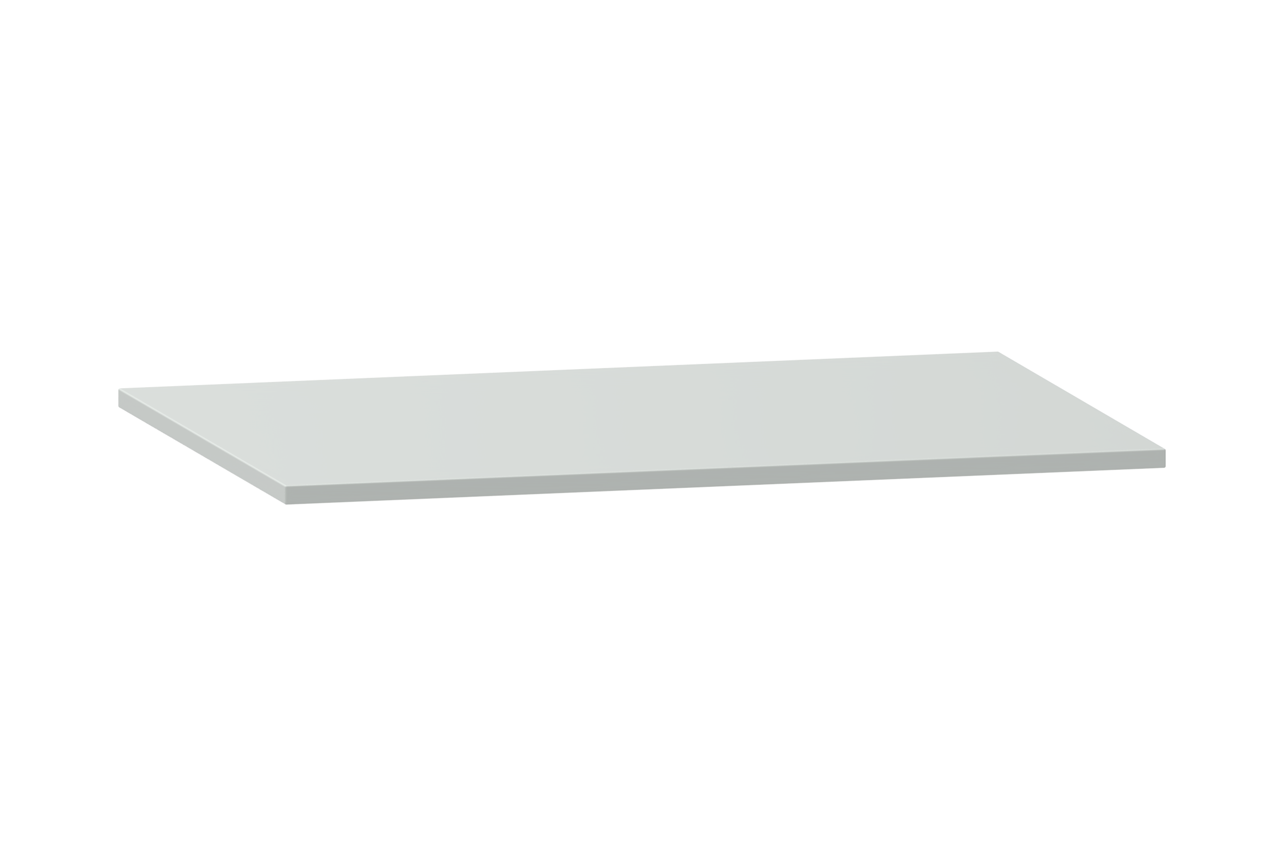 Topplan ljusgrå melamin LISTA 54x36 (1023x725x22 mm)