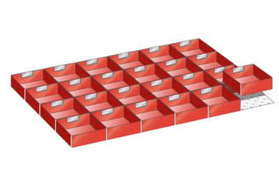 Lådinredning plast kit 29, 54x36, H=100/125mm