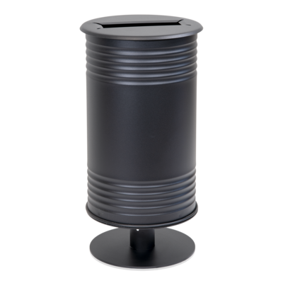 Avfallsbehållare Tin, Papper, Fot, Svart