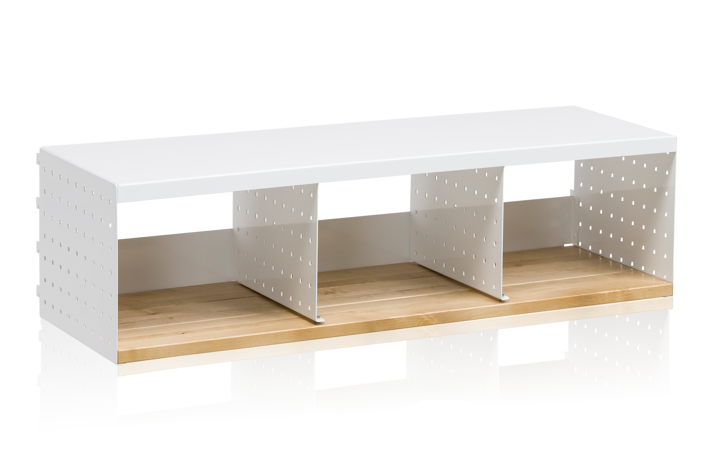 Clothing Compartment 900 mm 3 Sections White