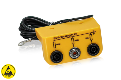 Terminal for wristband incl. cable to ground ESD