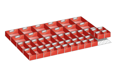 Lådinredning plast kit 26, 54x36, H=75mm
