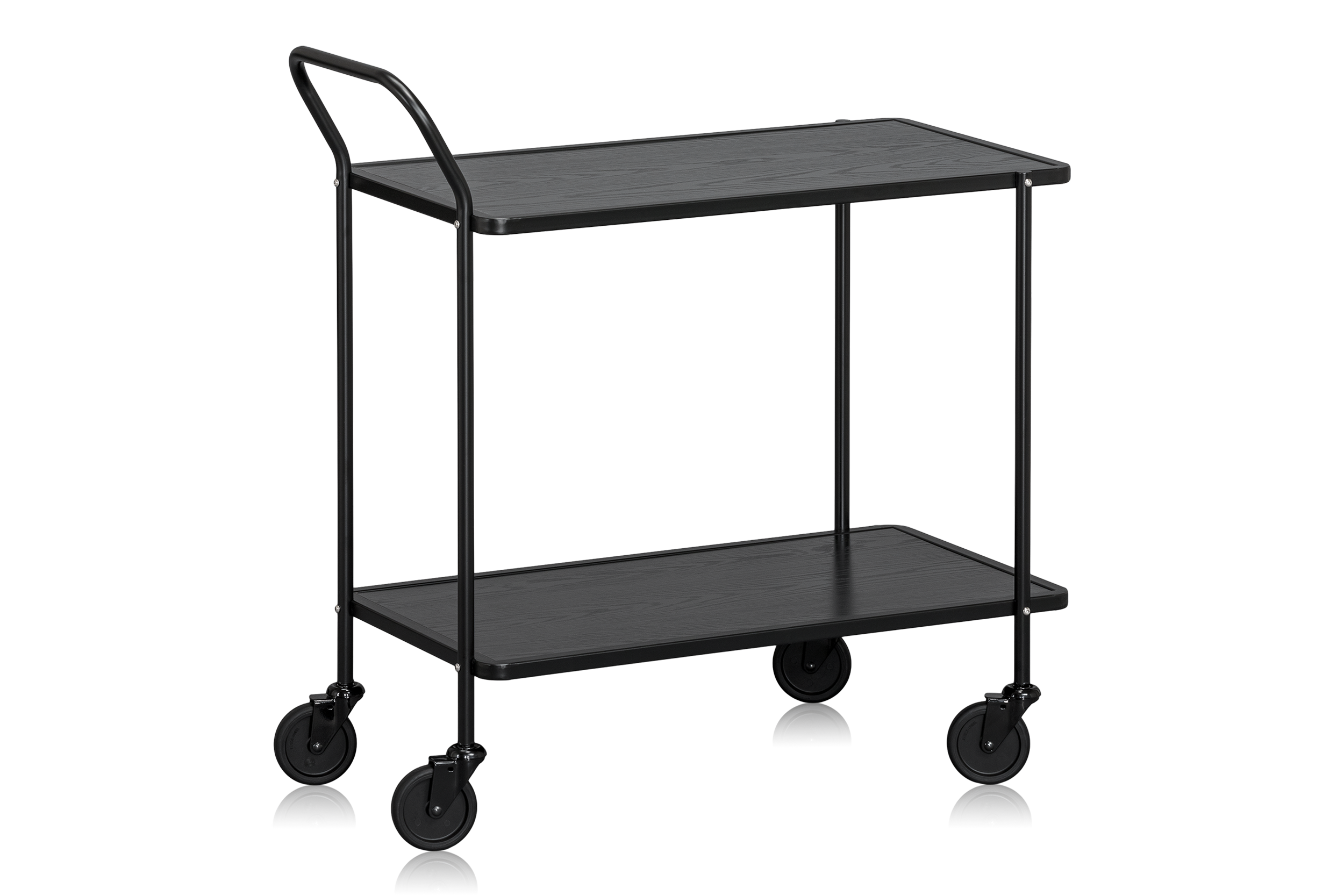 Trolley 2 Shelves Black