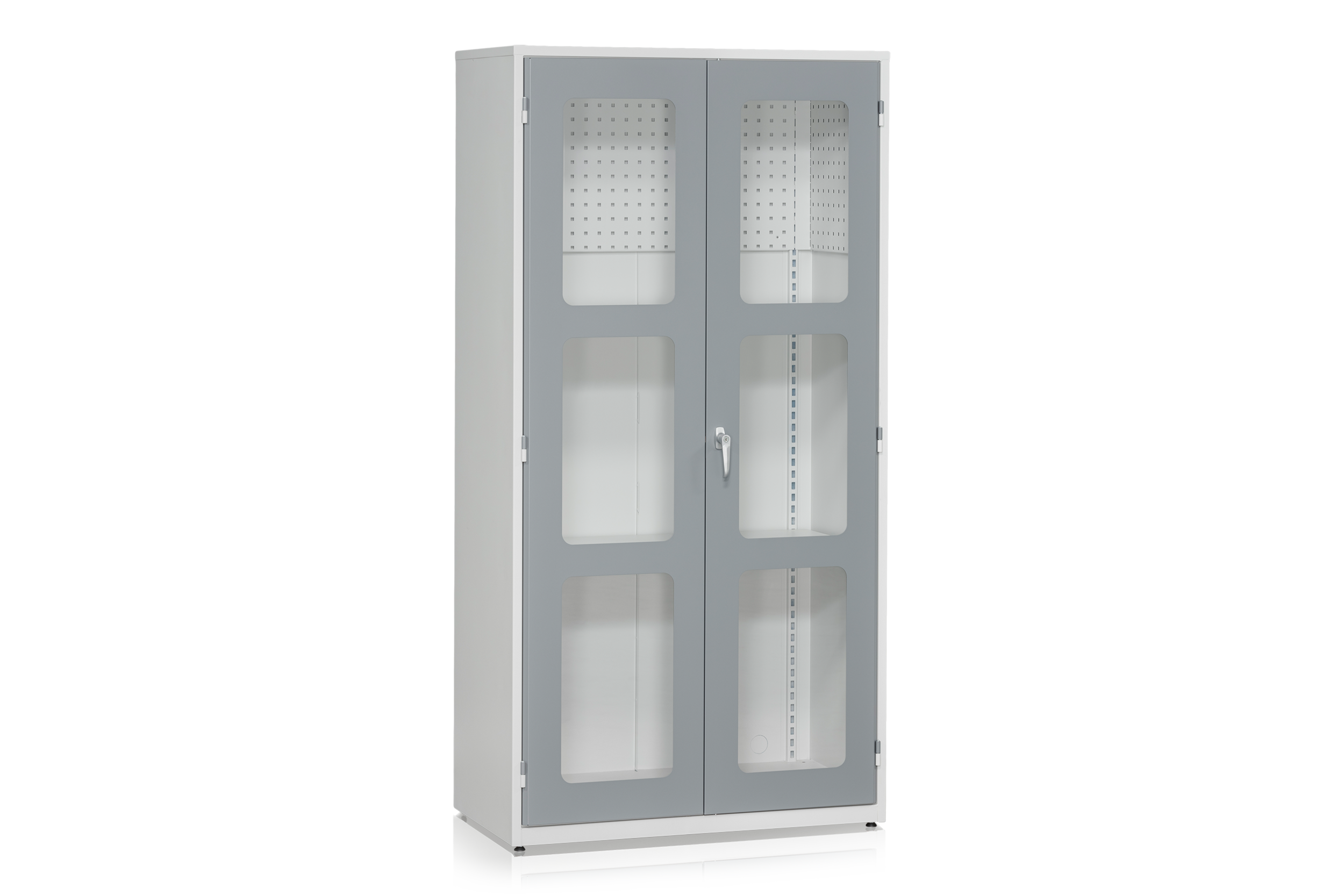 Werkstattschrank mit Plexiglastür