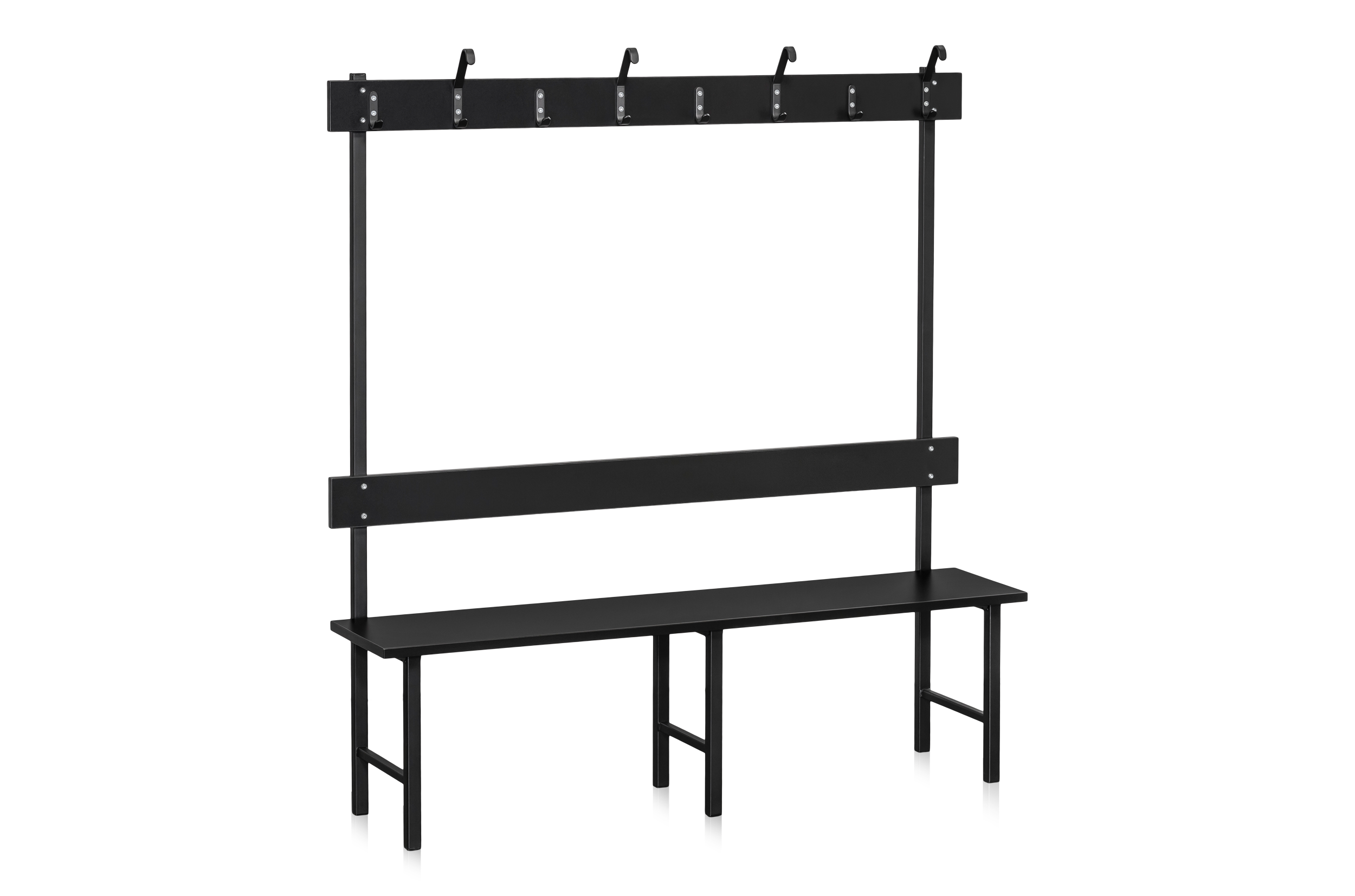 Bench Single-Sided 1500 mm Black