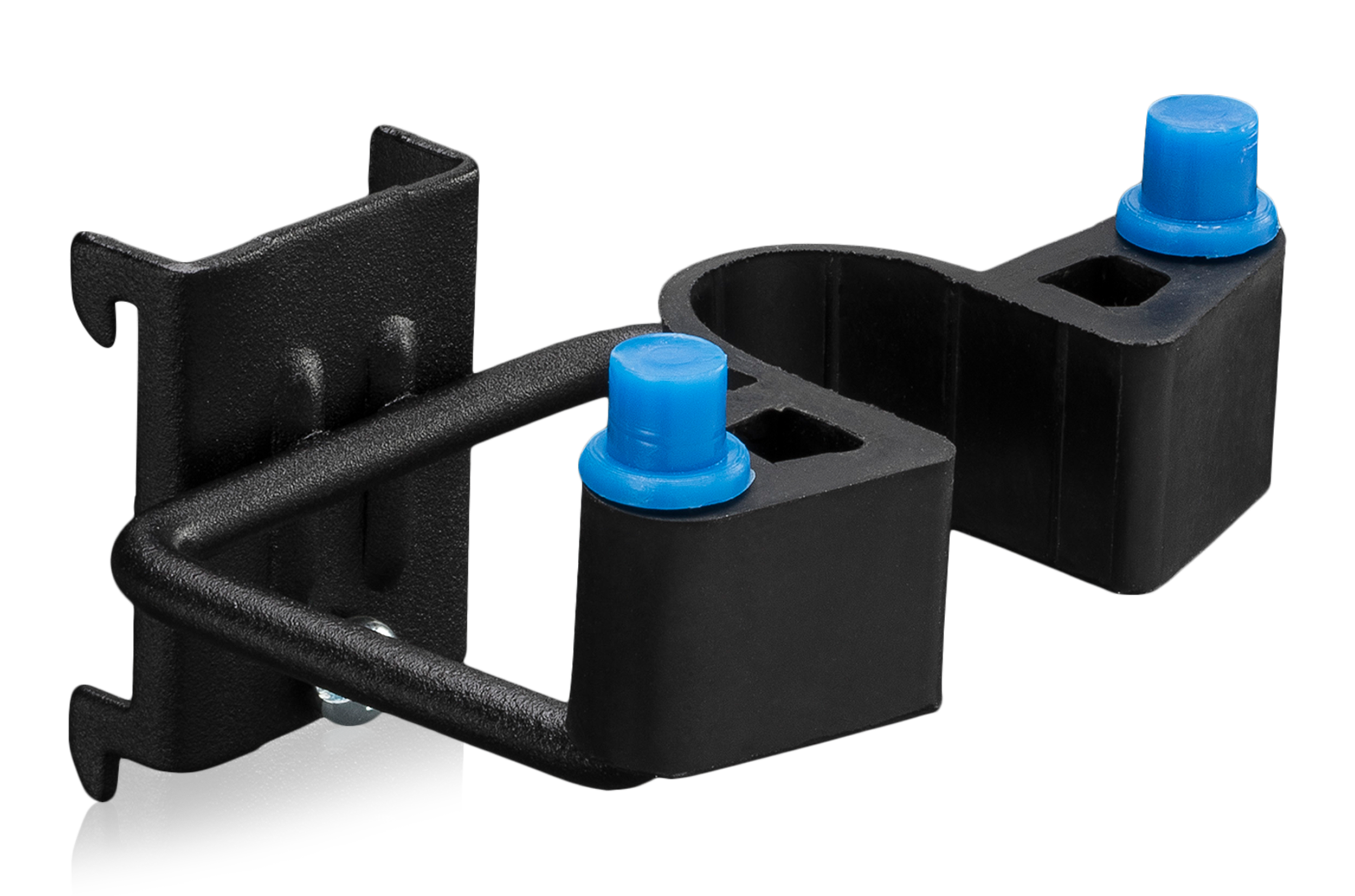 Double Hook Rubber Clamp 25x40mm 5-pack Black