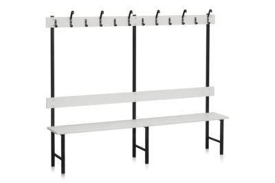 Sittbänk Enkelsektion 2000 mm Ljusgrå