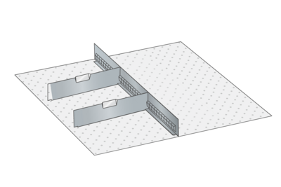 Lådinredning metall 138, 36x36, H=250mm