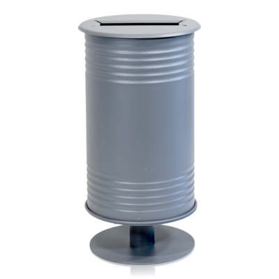 Avfallsbehållare Tin, Papper, Fot, Grå