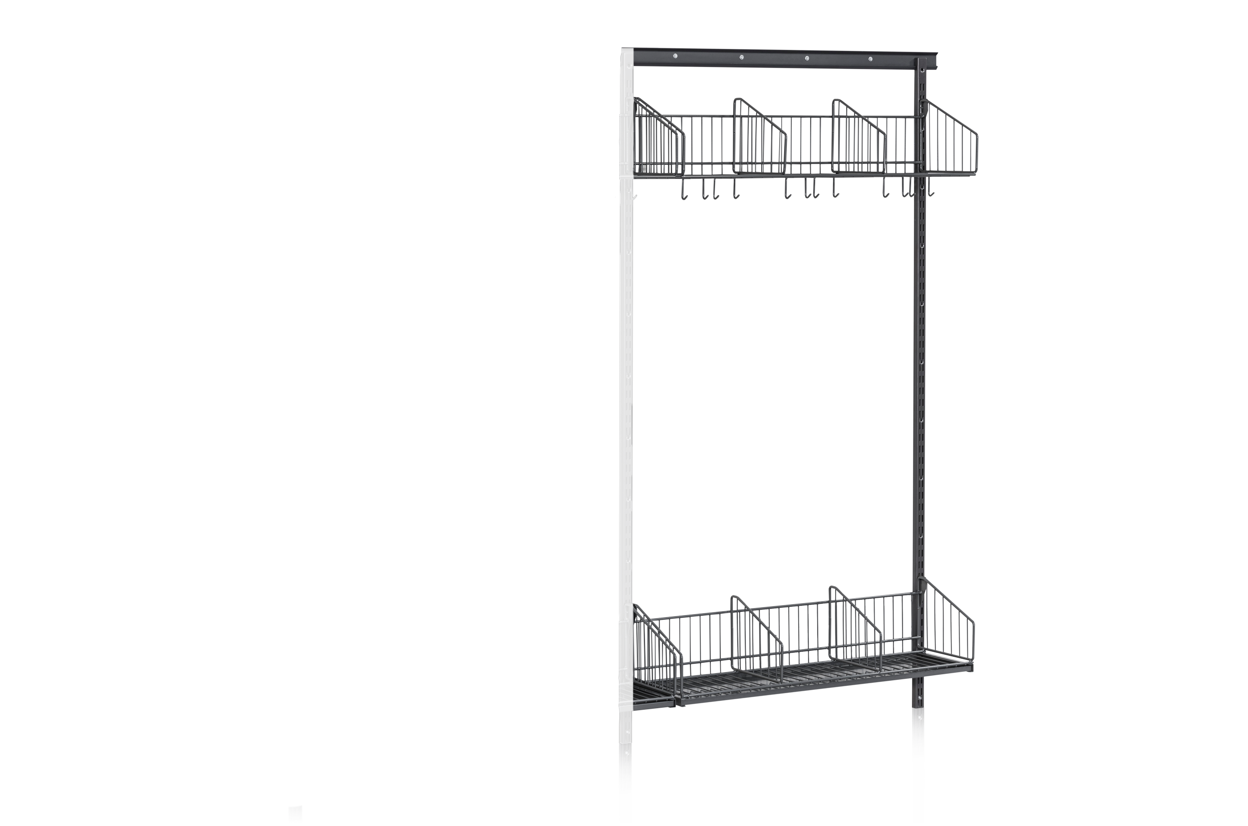 Shoe and Hat Shelf Wall Extension 900 mm Grey