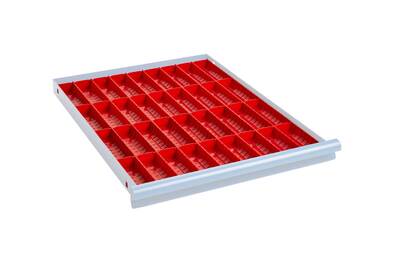 Lådinredning 12 Plastrännor 45 mm Kombination 2