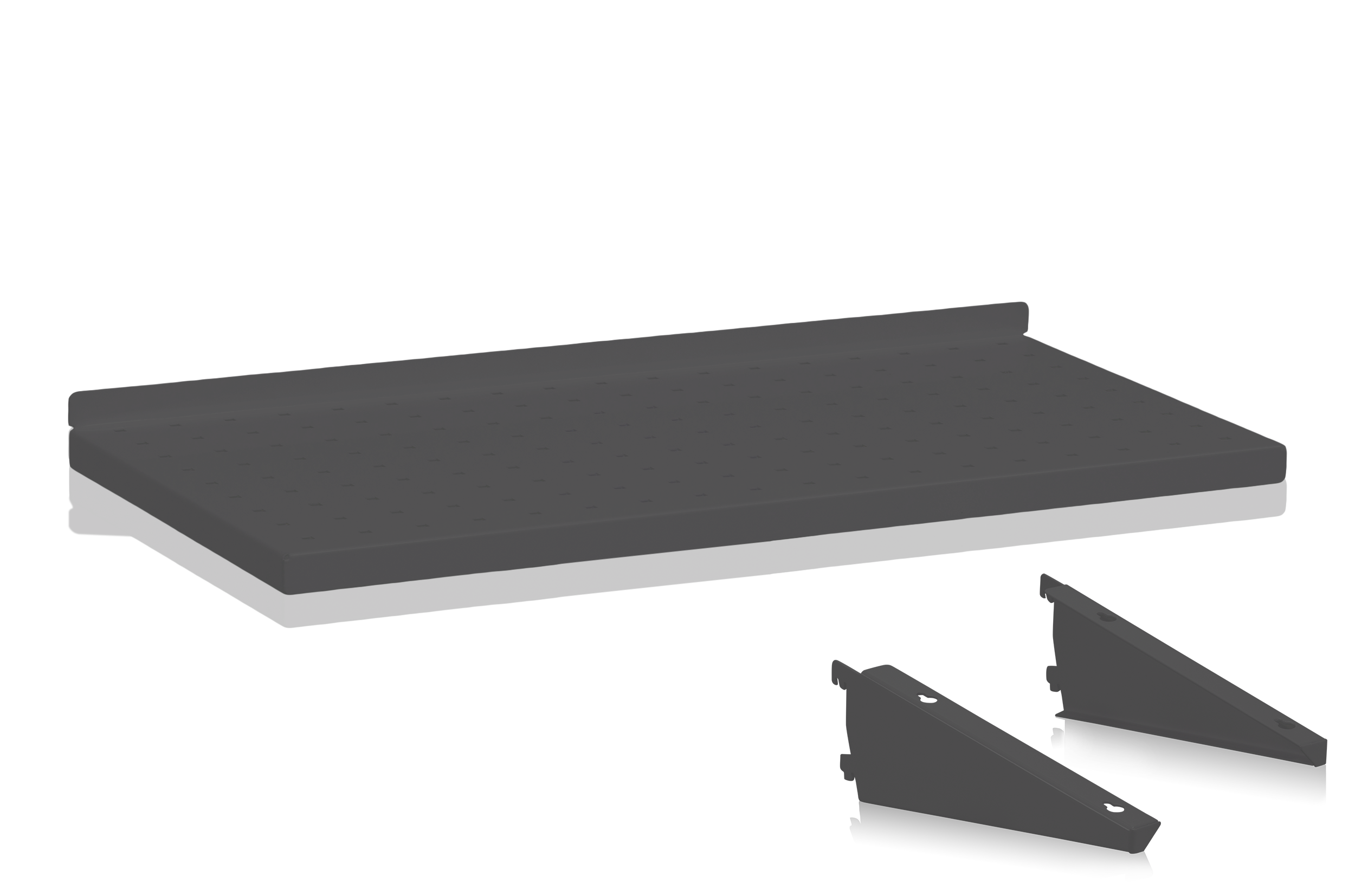 Blechregalboden Perforiert 600x300 mm Regalhalterung Grau