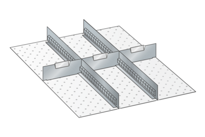 Lådinredning metall 104, 27x36, H=75mm