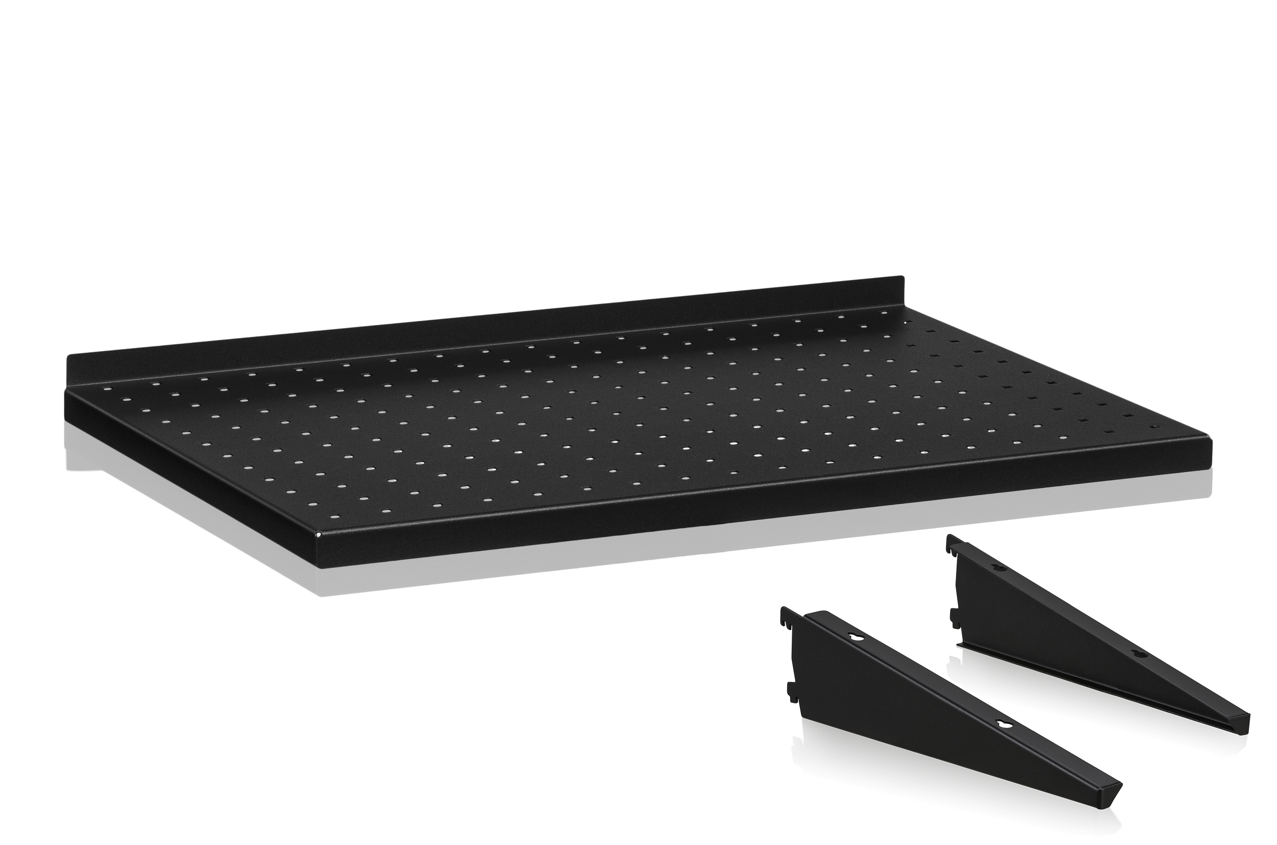 Blechregalboden Perforiert 600x400 mm Regalhalterung Schwarz