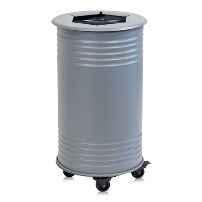 Avfallsbehållare Tin, Brännbart, Hjul, Grå