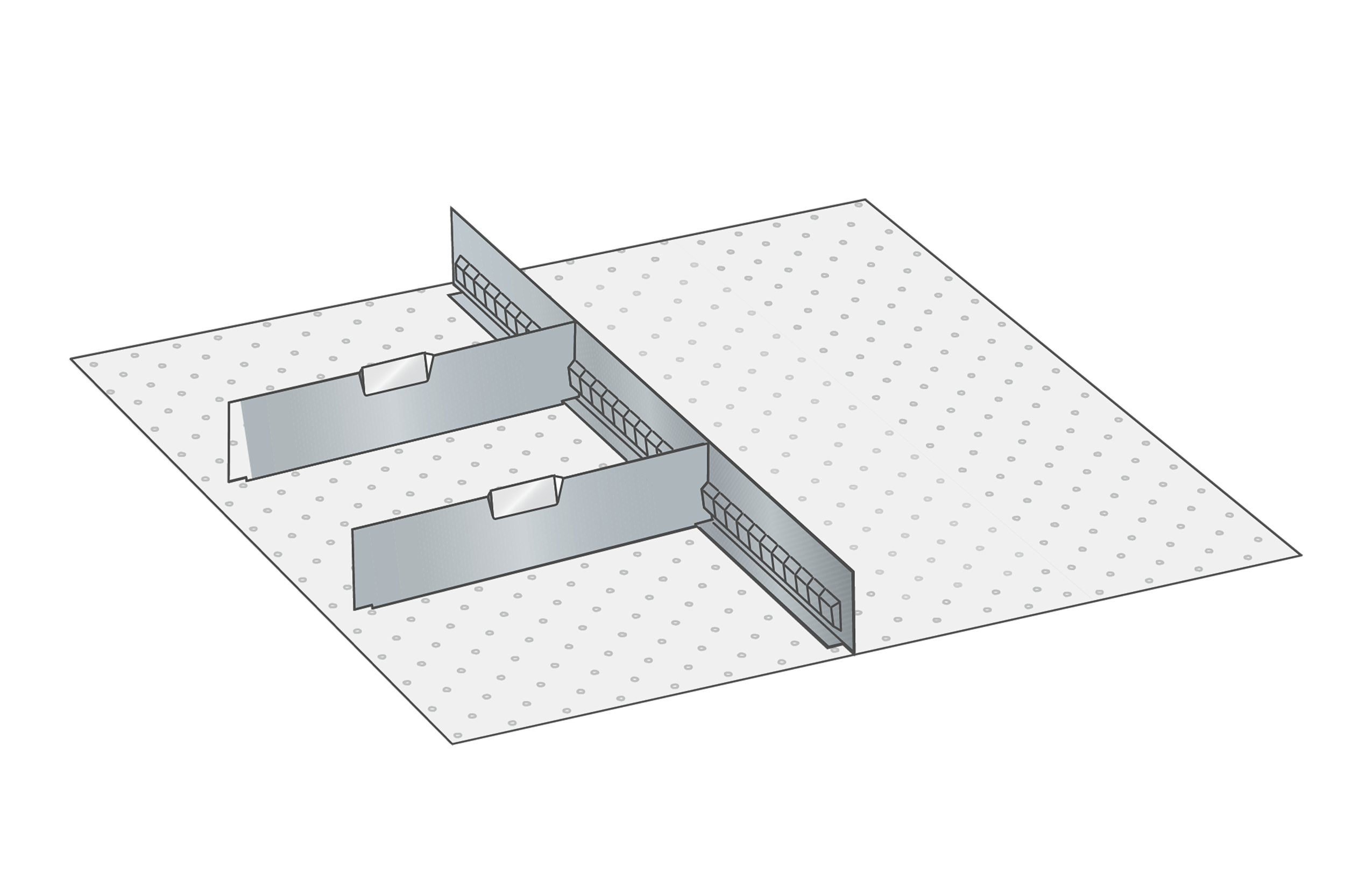 Lådinredning metall 138, 36x36, H=250mm