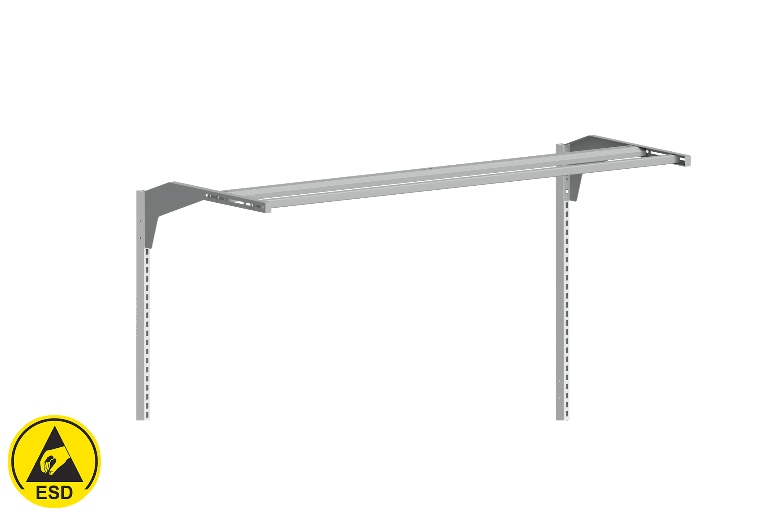 Aufbausatz mit Geräteschiene 900+900 mm ESD