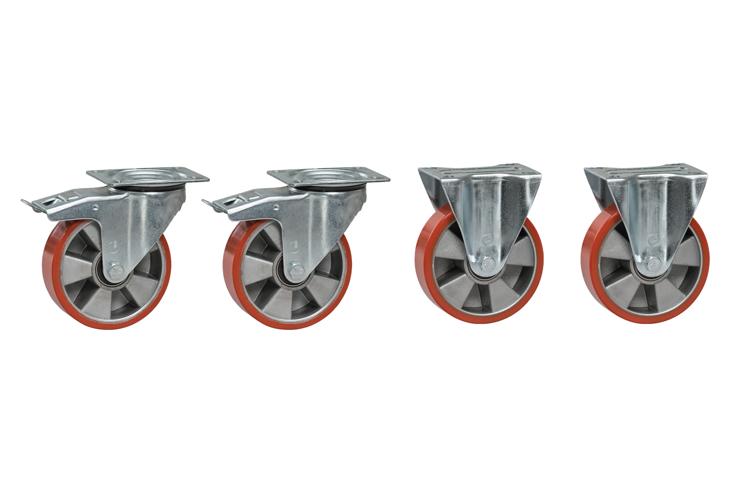 Castor Kit Polyurethane 4-Pack