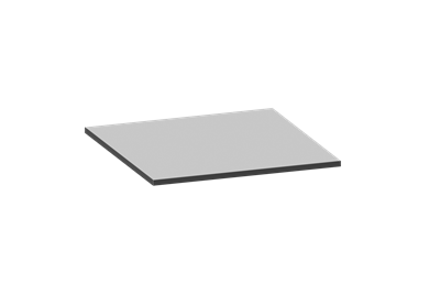 Tischplatte für Rolltisch, Laminat grau 800x800 mm